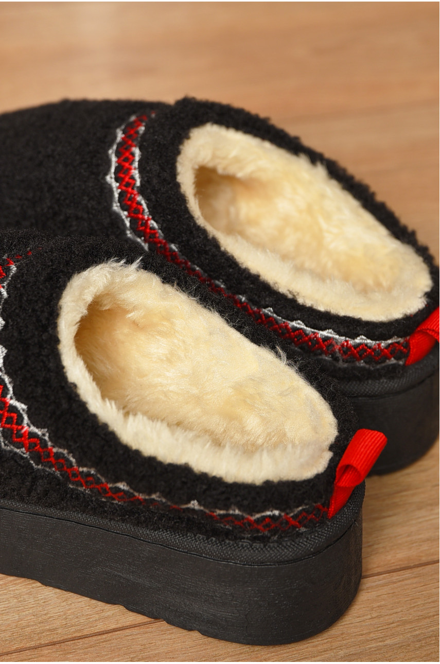 Угги без задника женские черного цвета искуственная замша 11-1 209612 Угги без задника женские черного цвета искуственная замша 11-1 209612