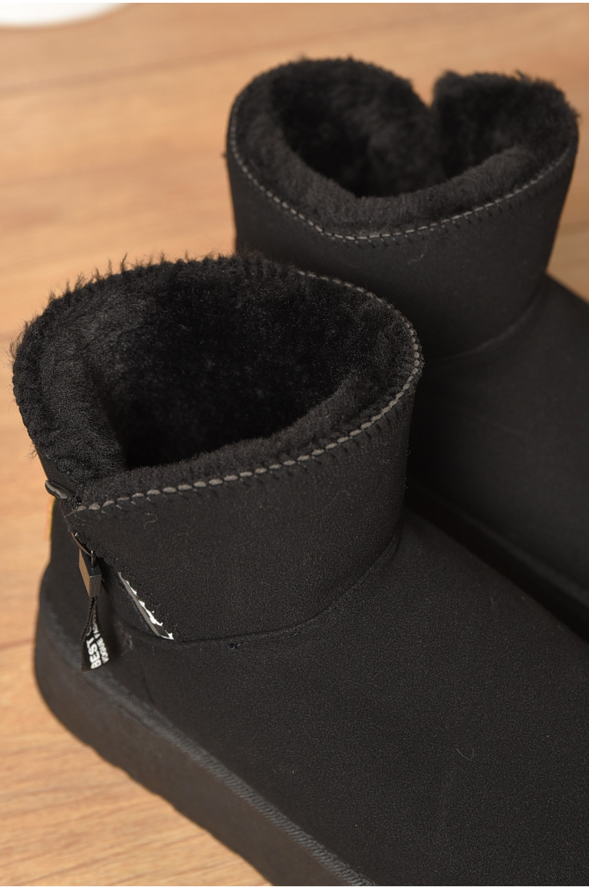Угги женские черного цвета на меху искуственная замша DG18-1 209613 Угги женские черного цвета на меху искуственная замша DG18-1 209613