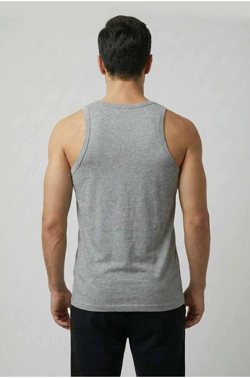 Майка чоловіча однотонна сірого кольору 1111 209635
