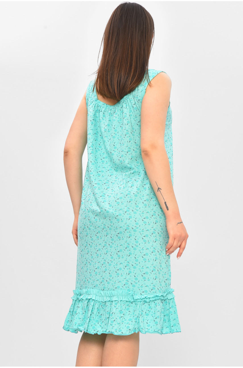 Нічна сорочка жіноча зеленого кольору з принтом 0031 209661 Нічна сорочка жіноча зеленого кольору з принтом 0031 209661