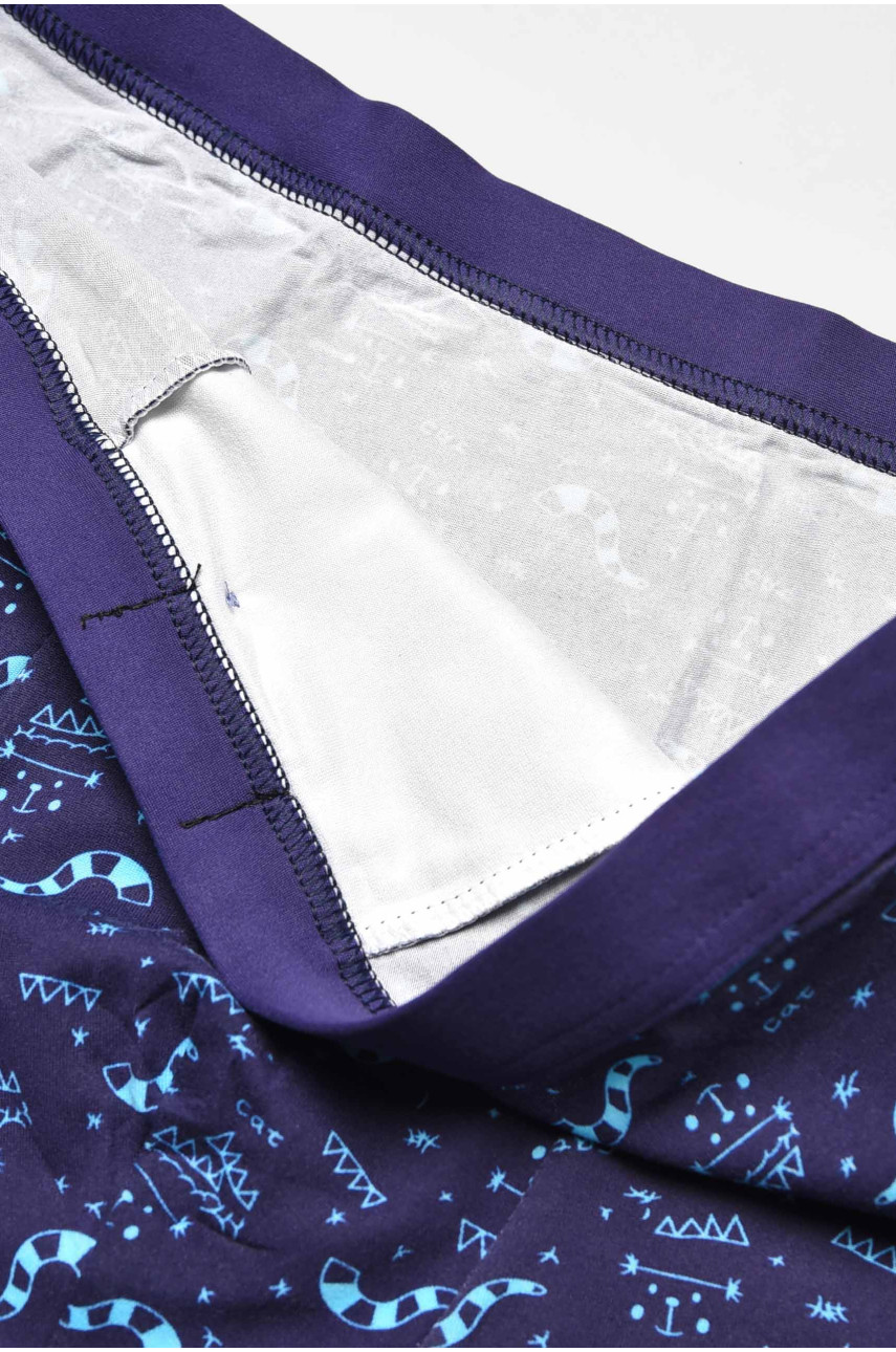 Боксеры мужские тёмно-синего цвета с принтом 7219 209696 Боксеры мужские тёмно-синего цвета с принтом 7219 209696