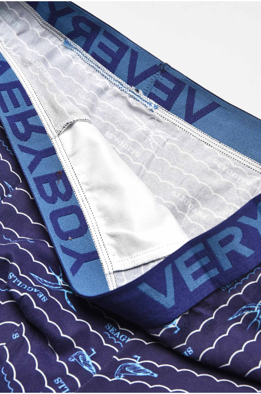 Боксеры мужские тёмно-синего цвета с принтом 6218 209703 Боксеры мужские тёмно-синего цвета с принтом 6218 209703