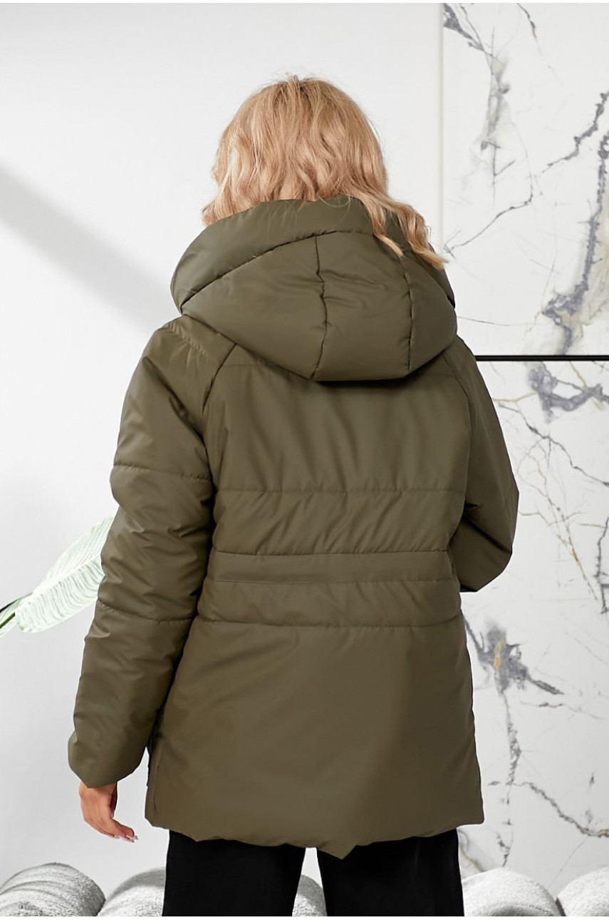 Куртка женская демисезонная цвета хаки 292 209741 Куртка женская демисезонная цвета хаки 292 209741