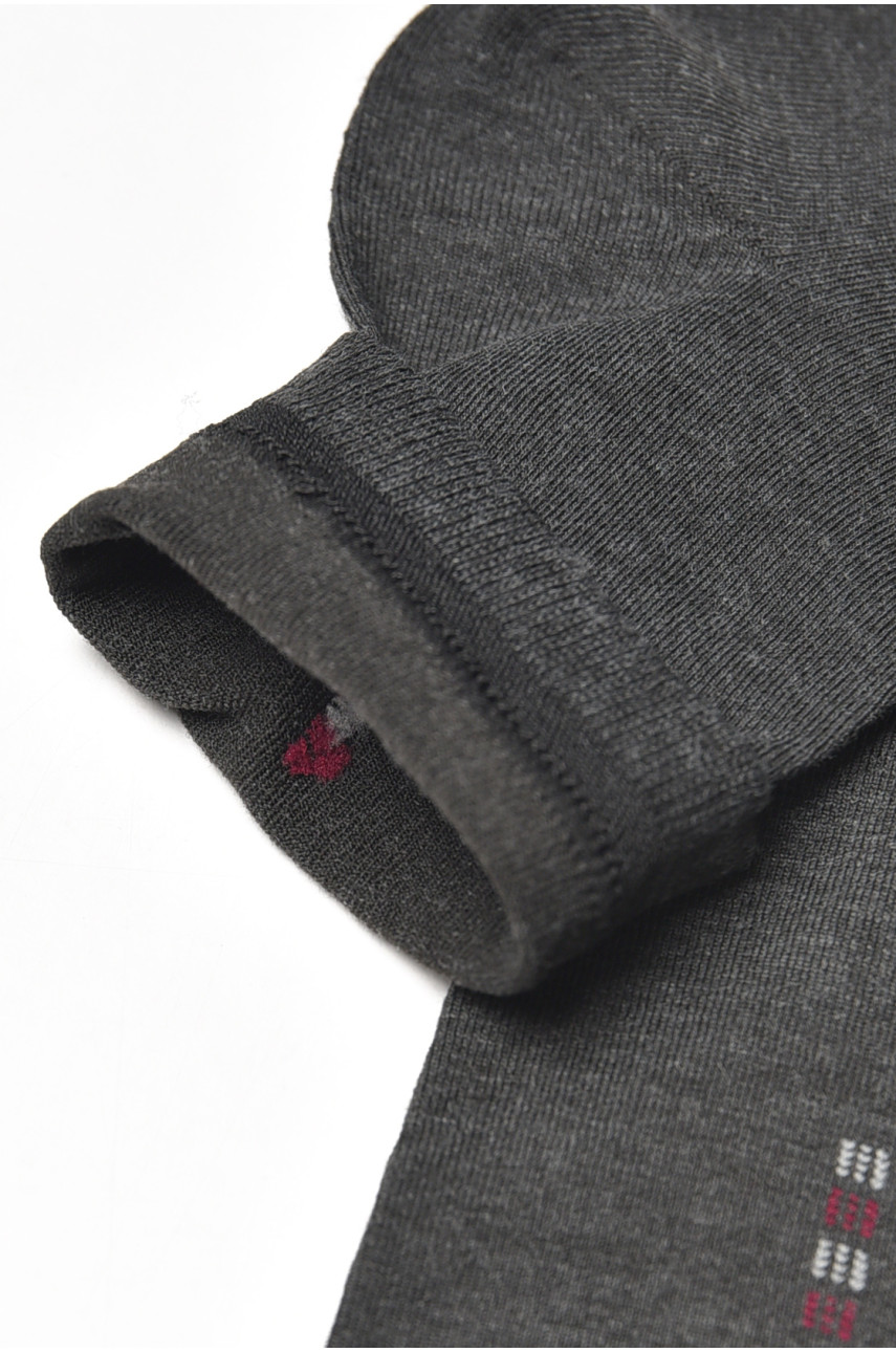 Носки мужские демисезонные тёмно-серого цвета YH24-2 209747 Носки мужские демисезонные тёмно-серого цвета YH24-2 209747