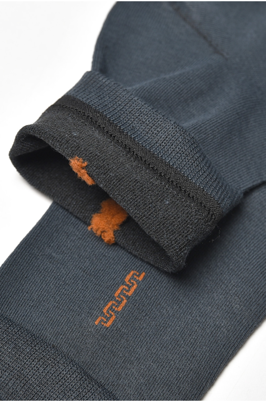 Носки мужские демисезонные тёмно-синего цвета YH24-02 209750 Носки мужские демисезонные тёмно-синего цвета YH24-02 209750