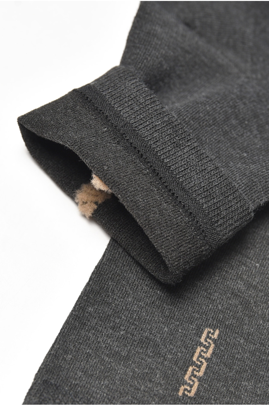 Носки мужские демисезонные тёмно-серого цвета YH24-02 209752 Носки мужские демисезонные тёмно-серого цвета YH24-02 209752