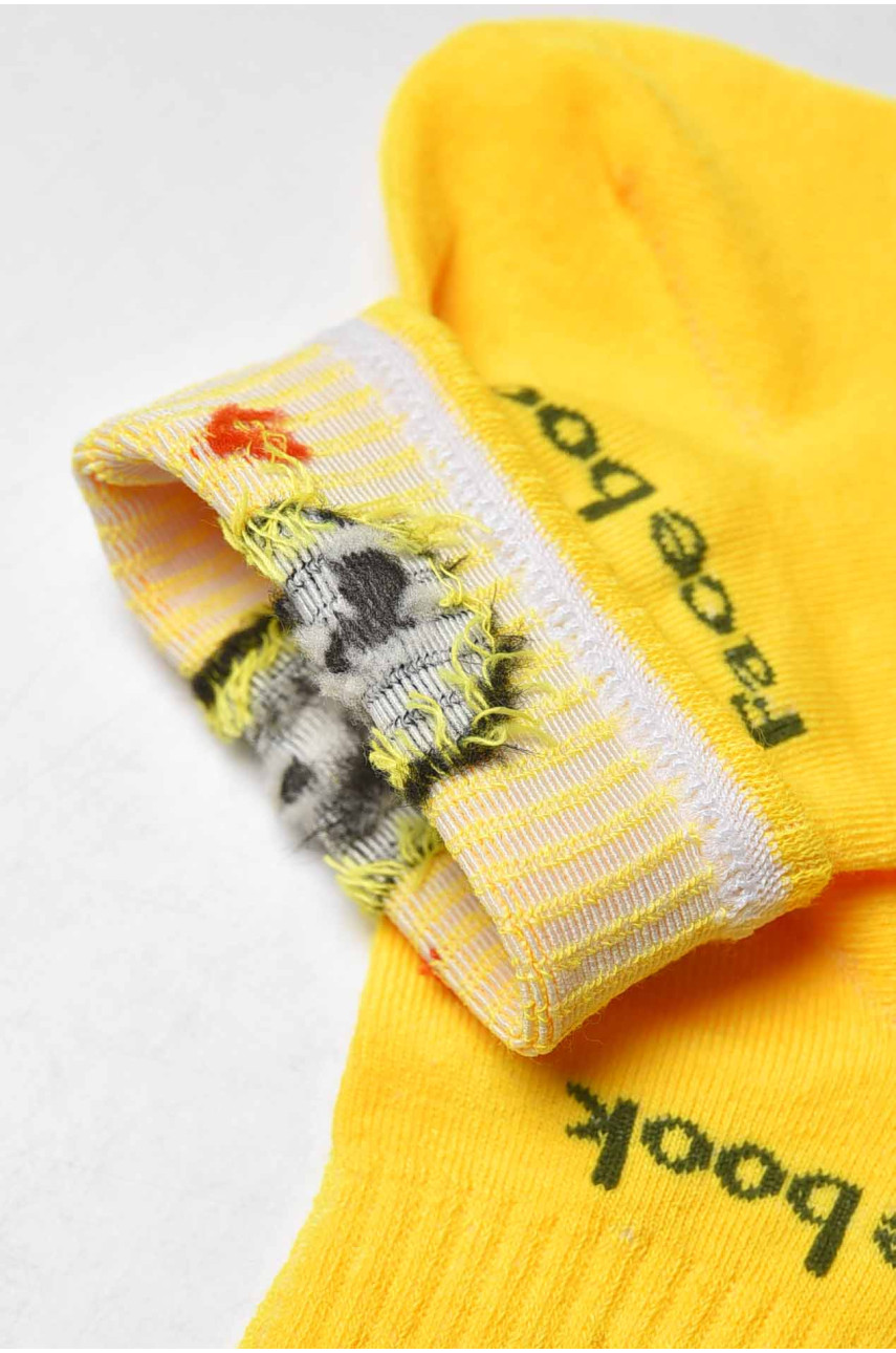 Носки женские демисезонные жёлтого цвета YH22-09 209786