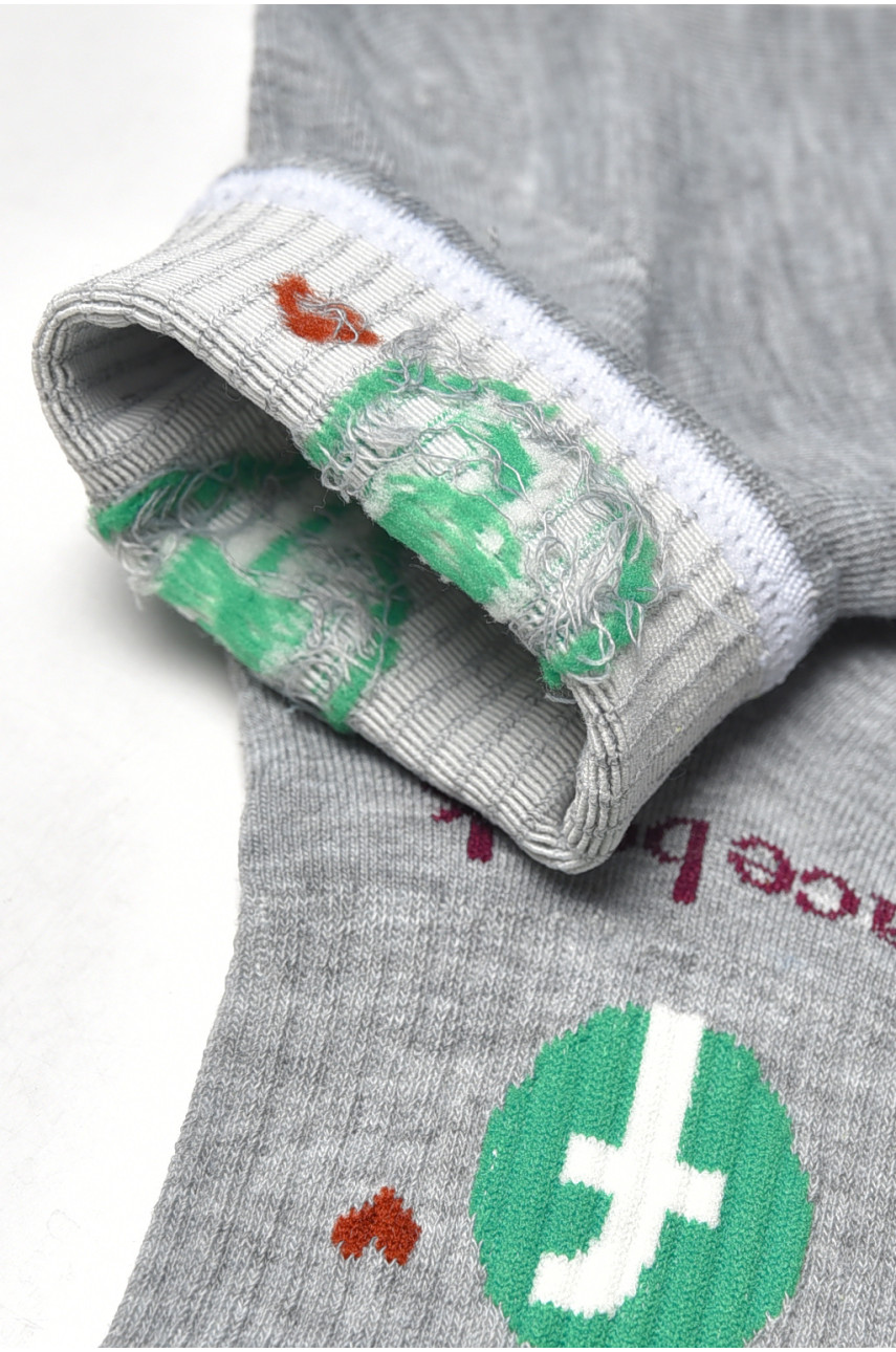 Носки женские демисезонные серого цвета YH22-09 209788
