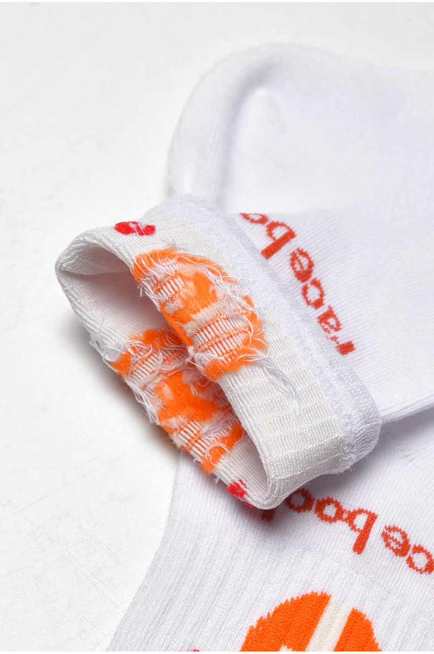 Носки женские демисезонные белого цвета YH22-09 209790