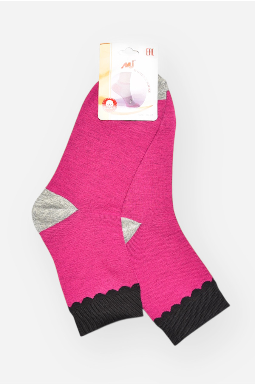 Носки женские медицинские демисезонные фиолетового цвета 209792