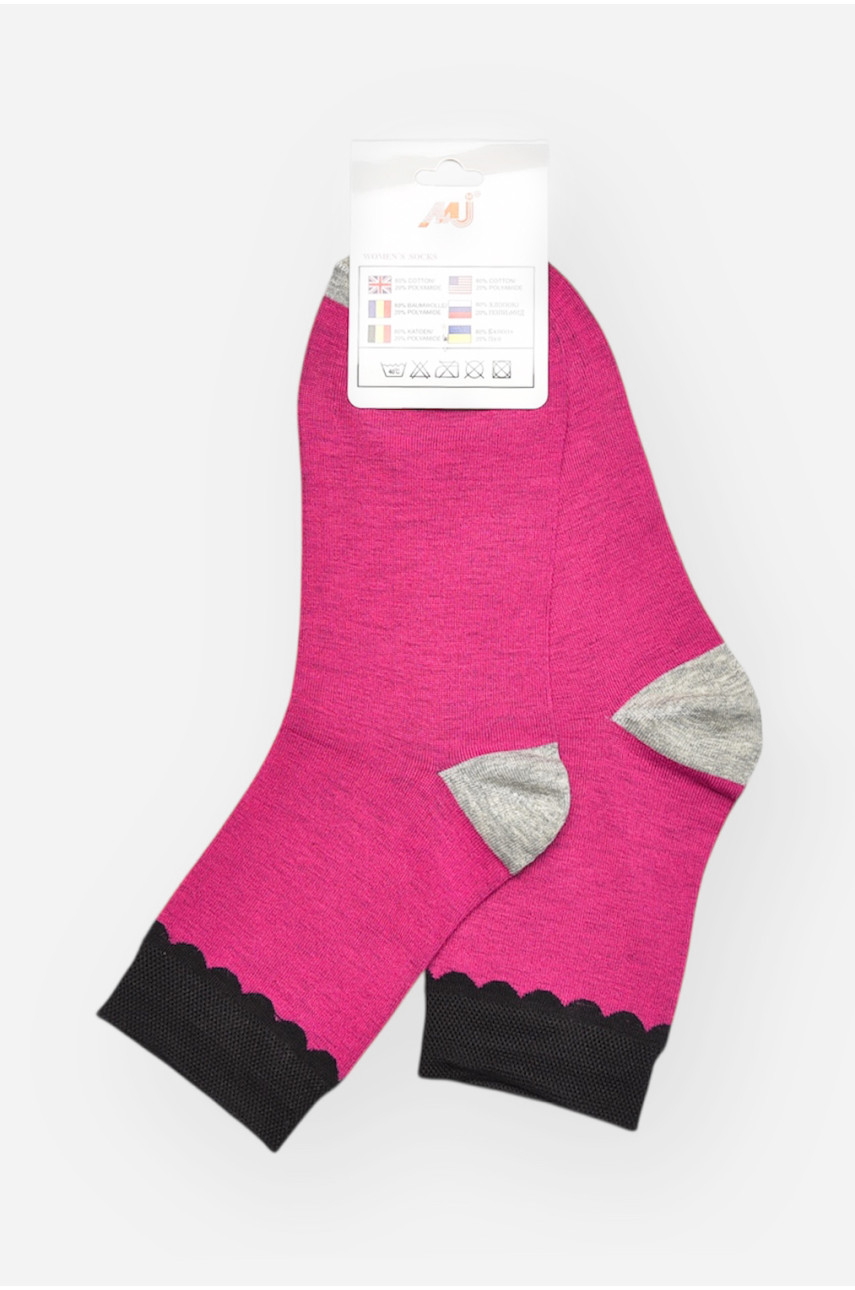 Носки женские медицинские демисезонные фиолетового цвета 209792