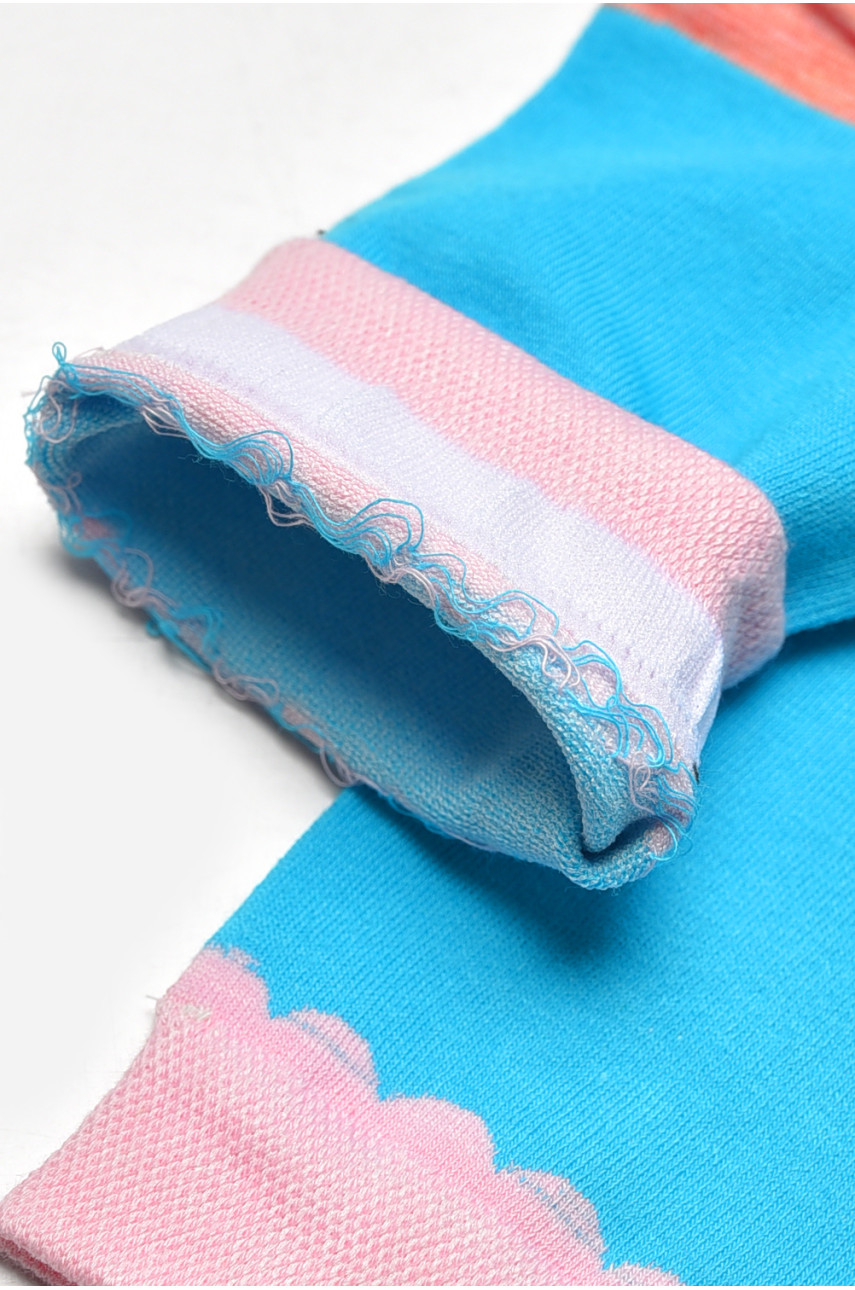 Носки женские медицинские демисезонные голубого цвета 209796