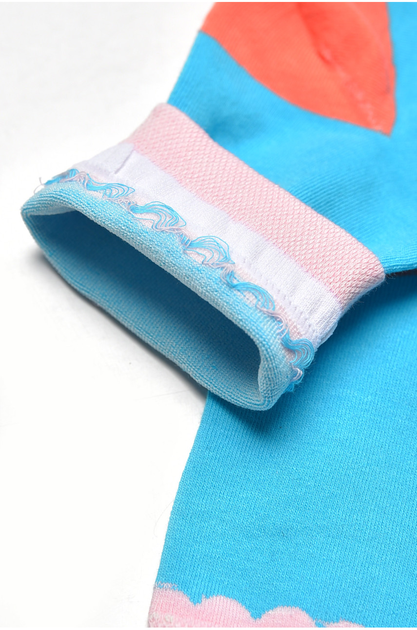 Носки женские медицинские демисезонные голубого цвета 209797