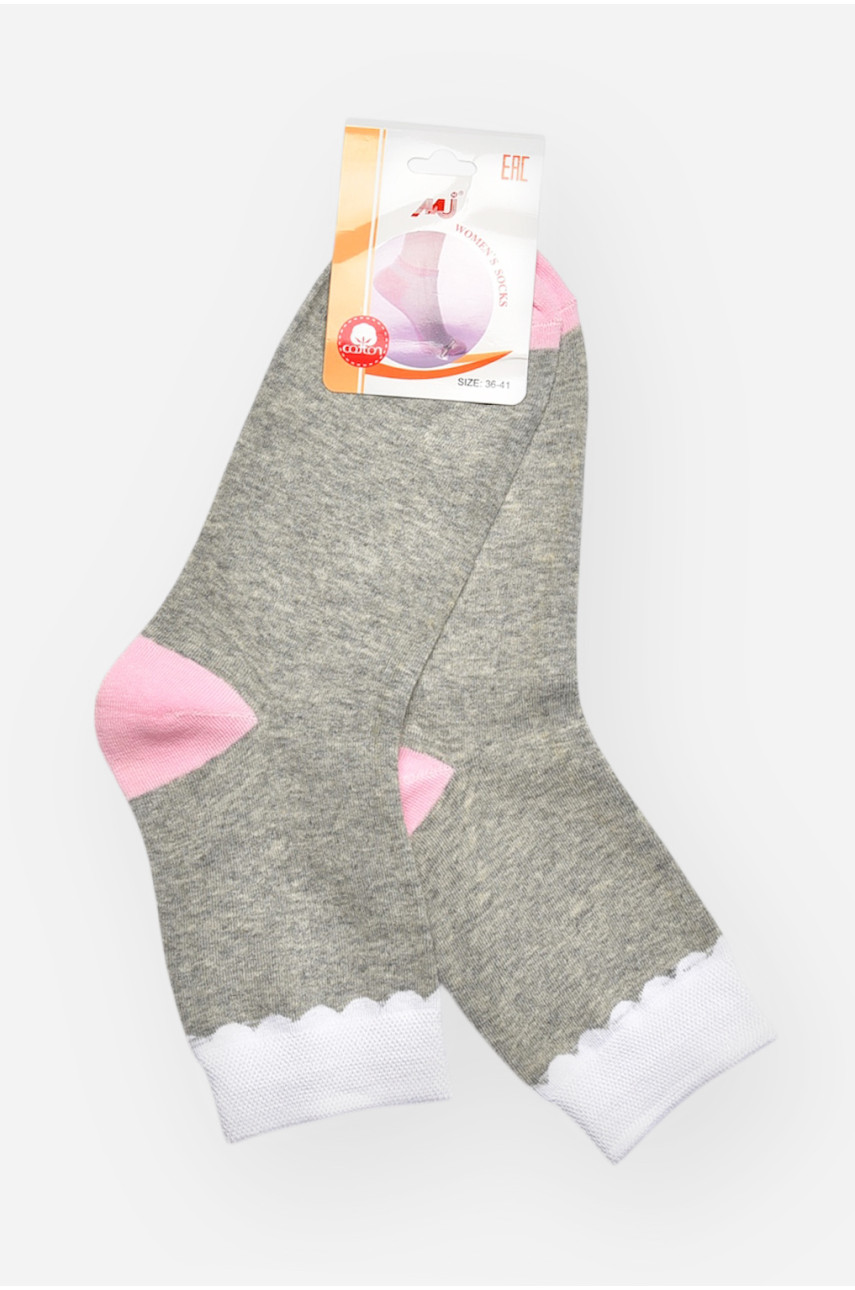 Носки женские медицинские демисезонные серого цвета 209798