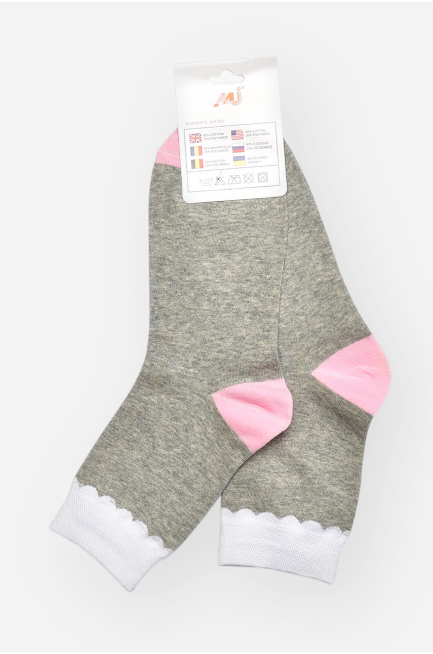 Носки женские медицинские демисезонные серого цвета 209798