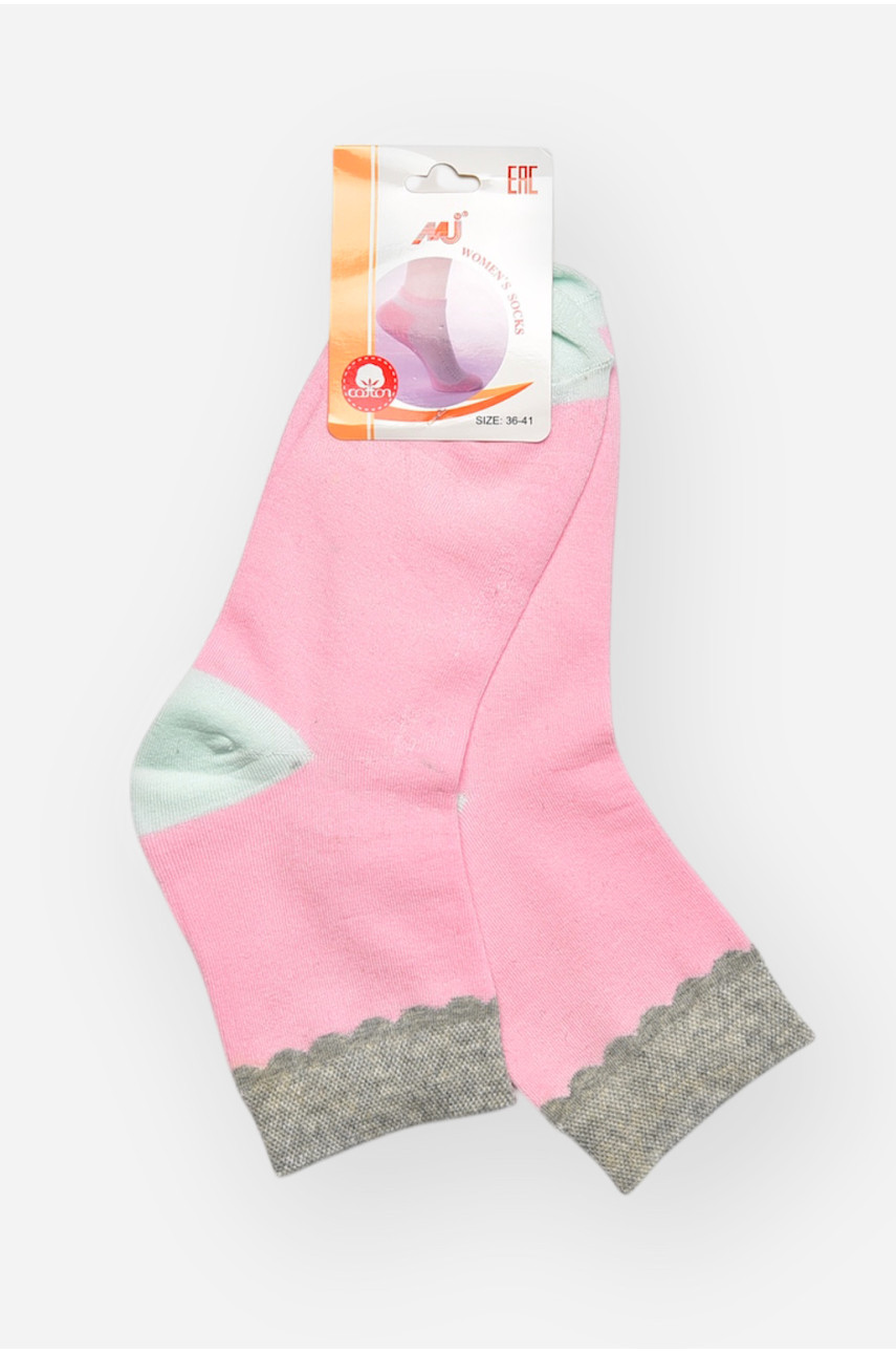 Носки женские медицинские демисезонные розового цвета 209799