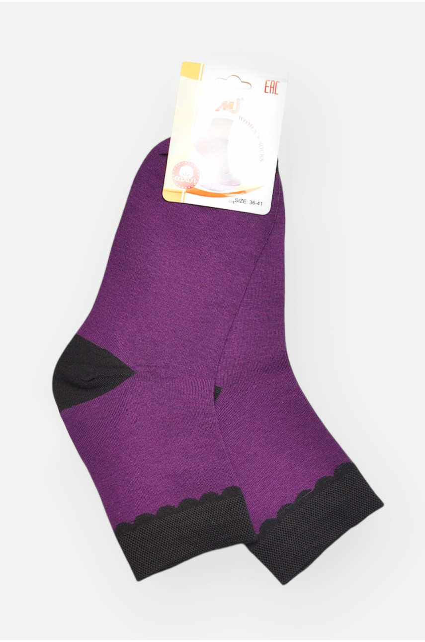 Носки женские медицинские демисезонные фиолетового цвета 209800