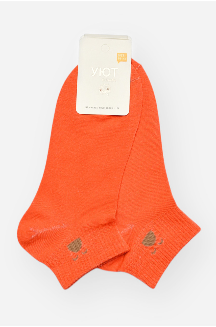 Носки женские демисезонные оранжевого цвета YH22-06 209803