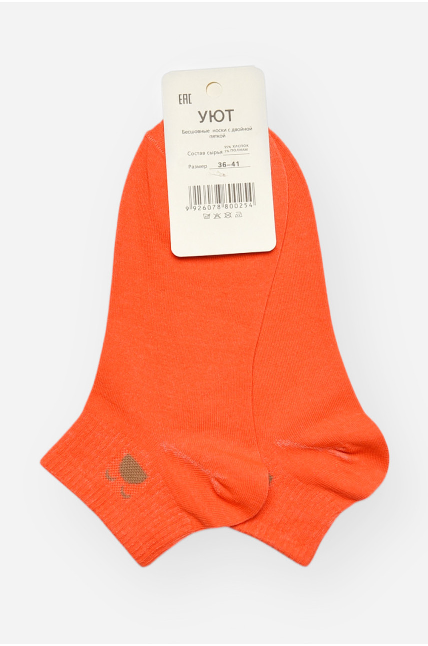 Носки женские демисезонные оранжевого цвета YH22-06 209803