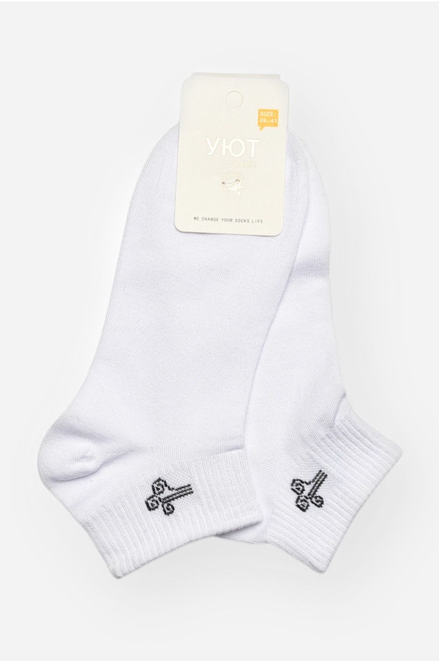 Носки женские демисезонные белого цвета YH22-06 209805