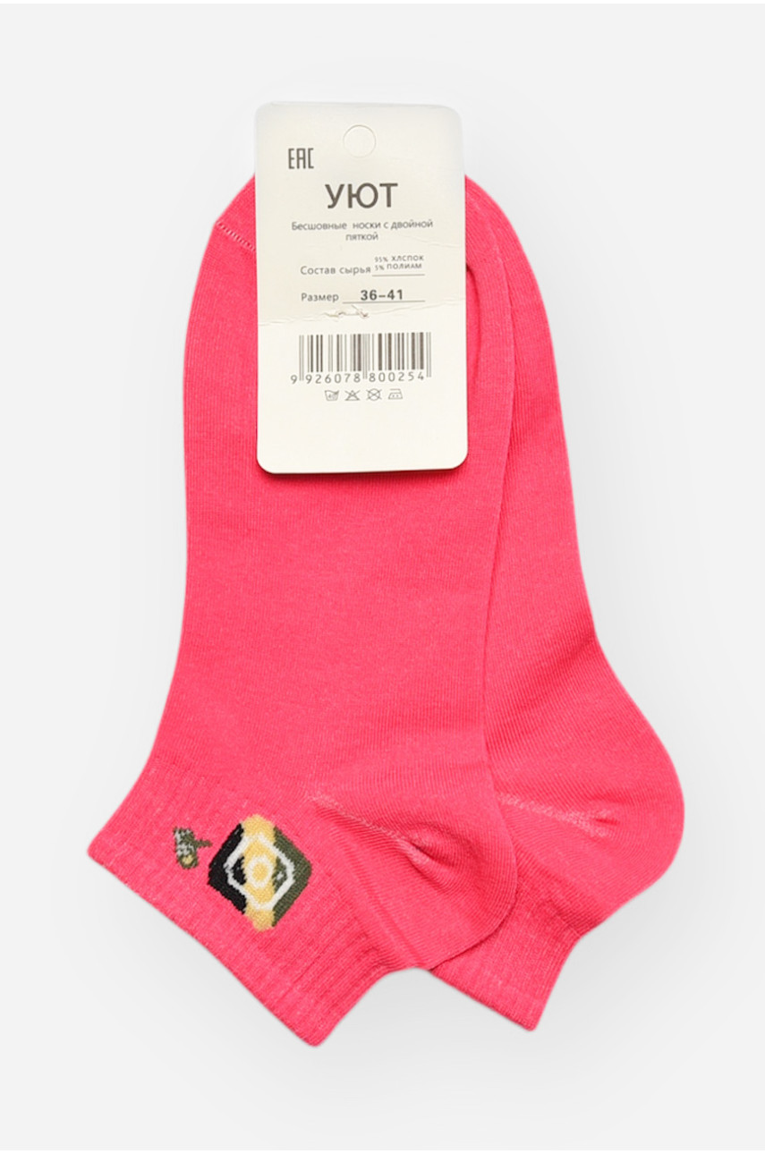 Носки женские демисезонные розового цвета YH22-12 209809