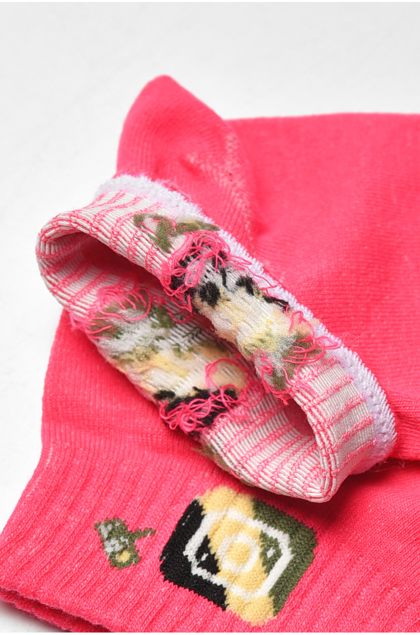 Носки женские демисезонные розового цвета YH22-12 209809