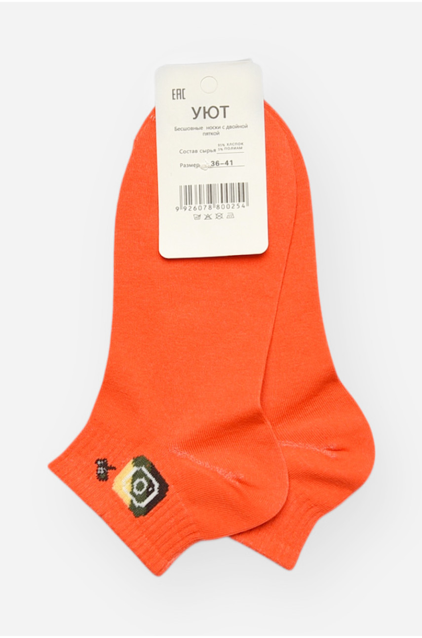 Носки женские демисезонные оранжевого цвета YH22-12 209810