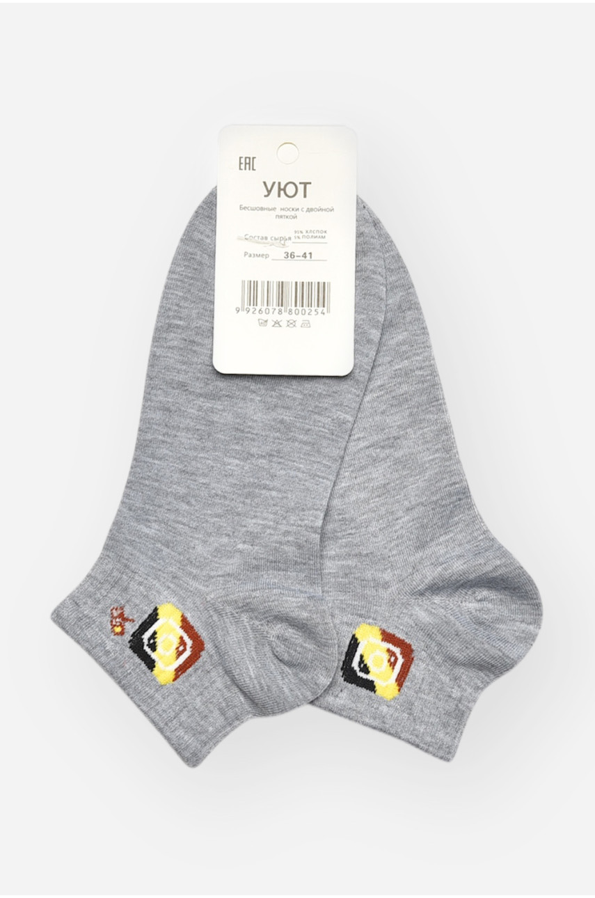 Носки женские демисезонные серого цвета YH22-12 209811