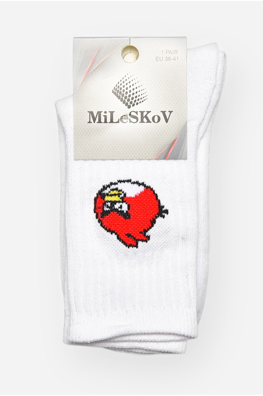 Носки женские демисезонные белого цвета XL 052 209814