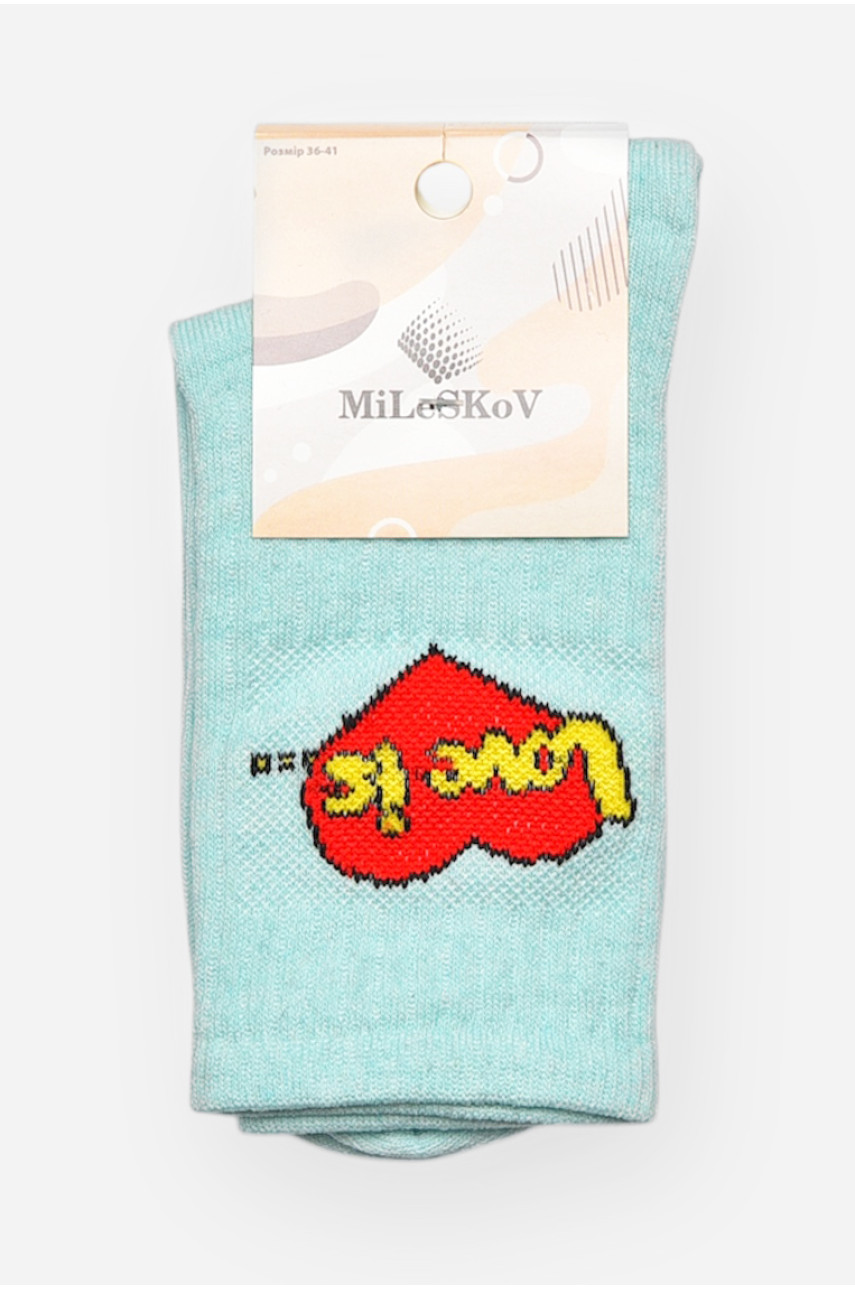Носки женские демисезонные мятного цвета XL 050 209819