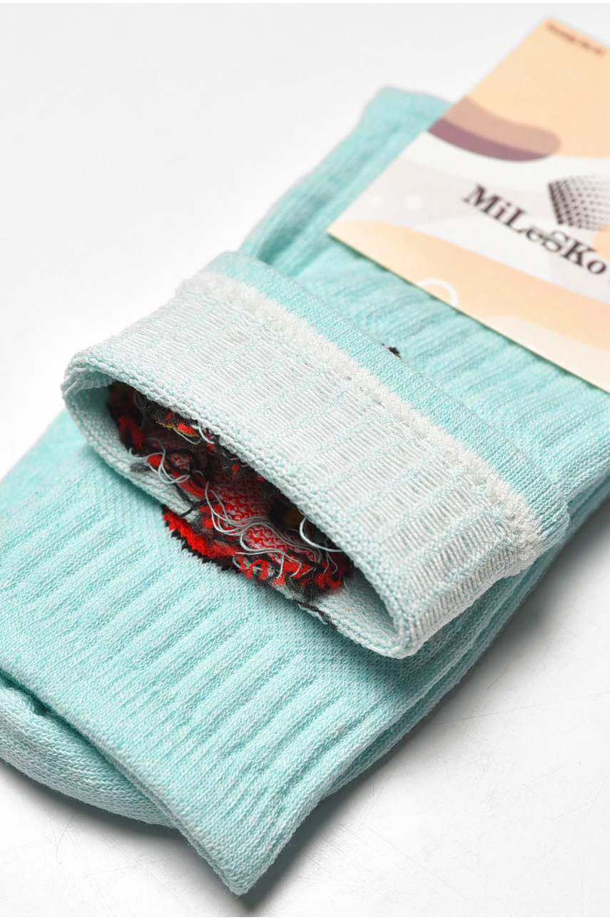 Носки женские демисезонные мятного цвета XL 050 209819