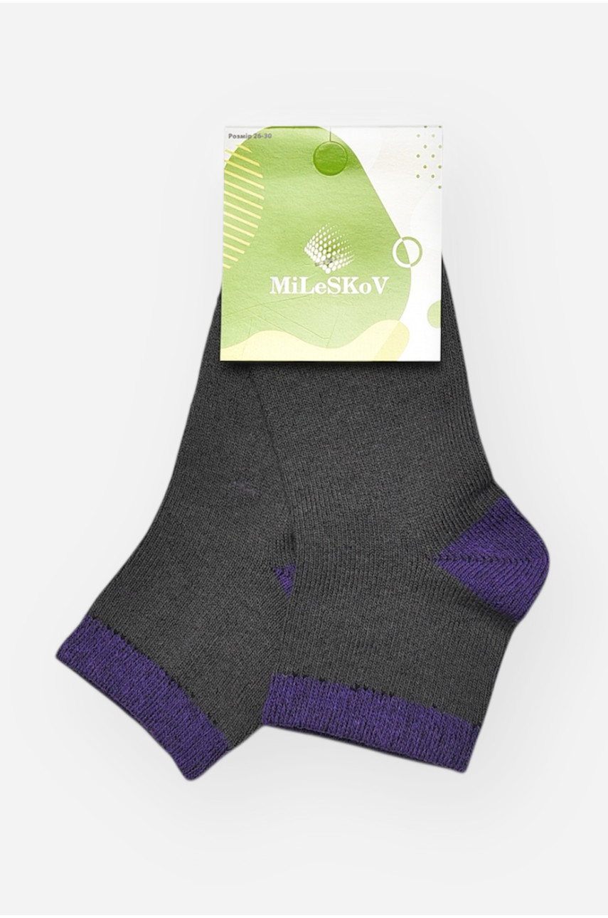 Носки детские демисезонные тёмно-серого цвета L302 209834