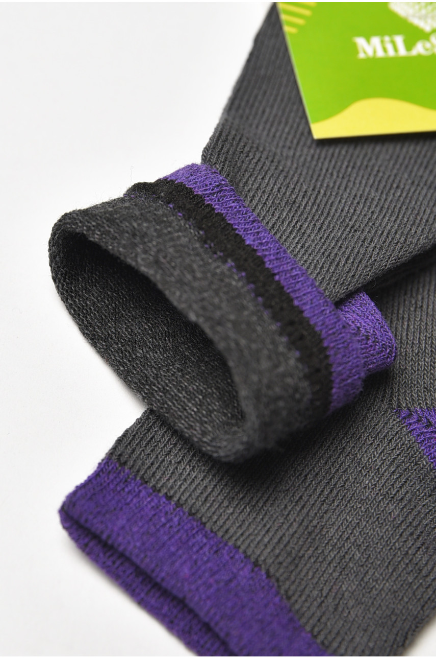 Носки детские демисезонные тёмно-серого цвета L302 209834