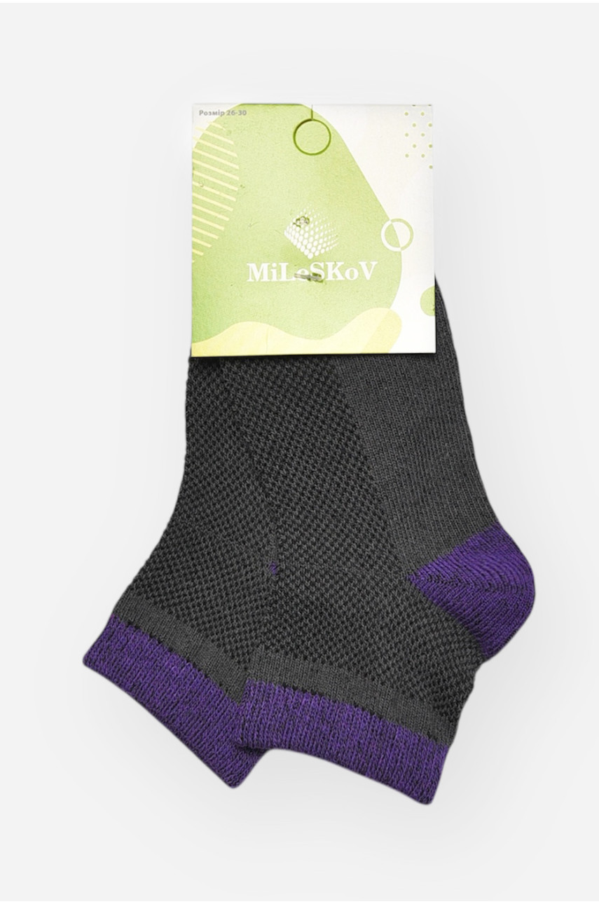 Носки детские демисезонные тёмно-серого цвета L302 209835