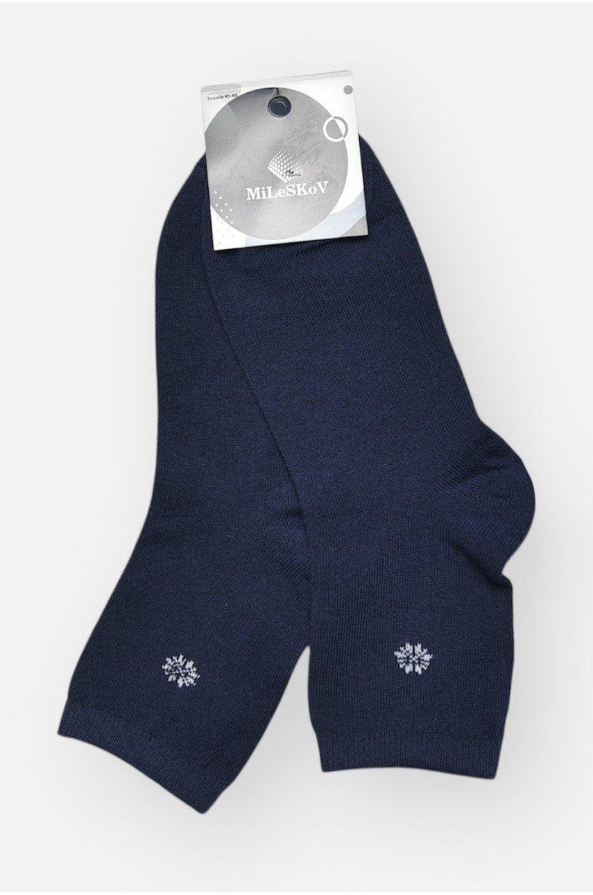 Носки мужские демисезонные тёмно-синего цвета L191 209836