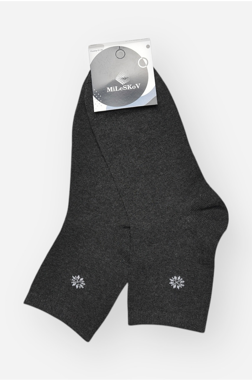 Носки мужские демисезонные тёмно-серого цвета L191 209838