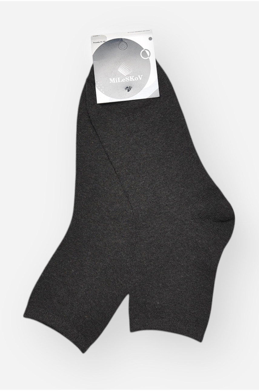 Носки мужские демисезонные тёмно-серого цвета L101 209841