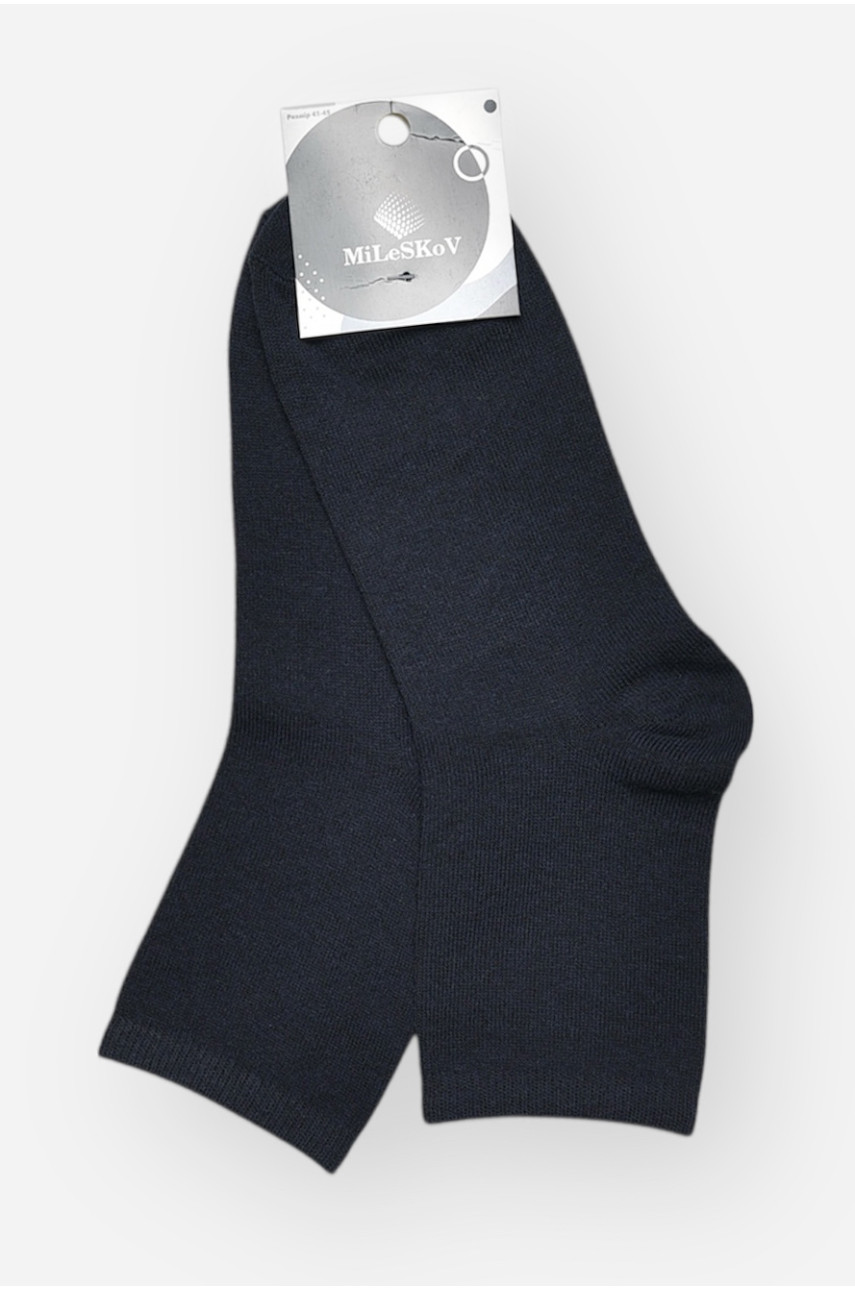 Носки мужские демисезонные тёмно-синего цвета L101 209843
