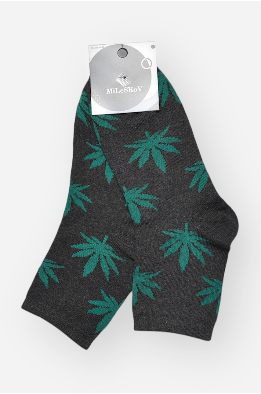 Носки мужские демисезонные серого цвета L167 209849