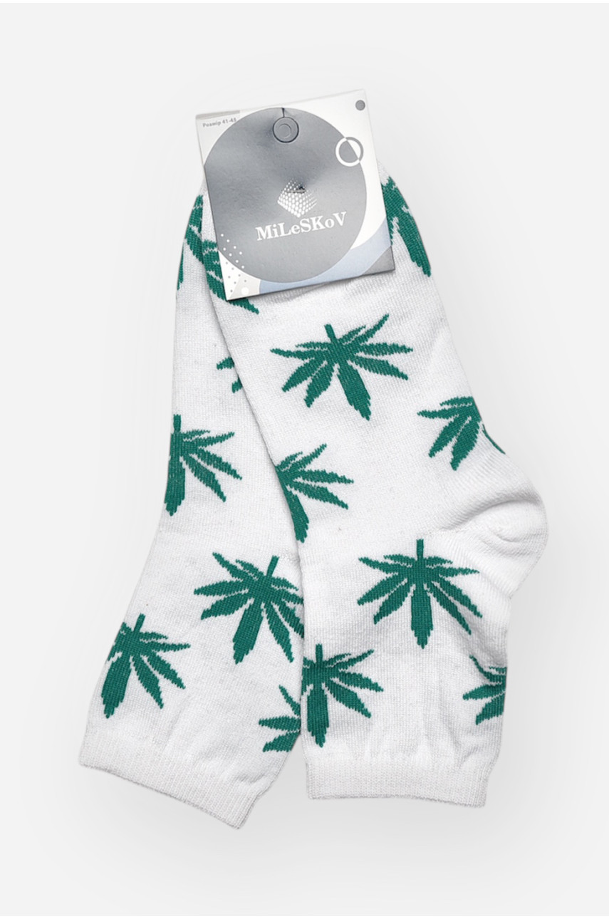 Шкарпетки чоловічі демісезонні білого кольору L167 209850