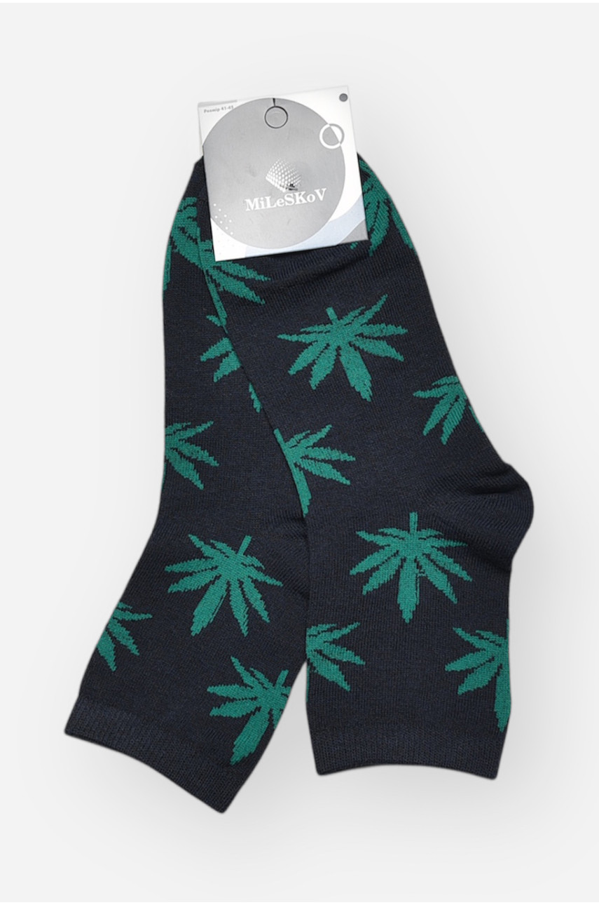 Носки мужские демисезонные тёмно-синего цвета L167 209851