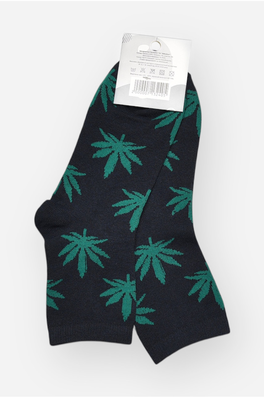 Носки мужские демисезонные тёмно-синего цвета L167 209851