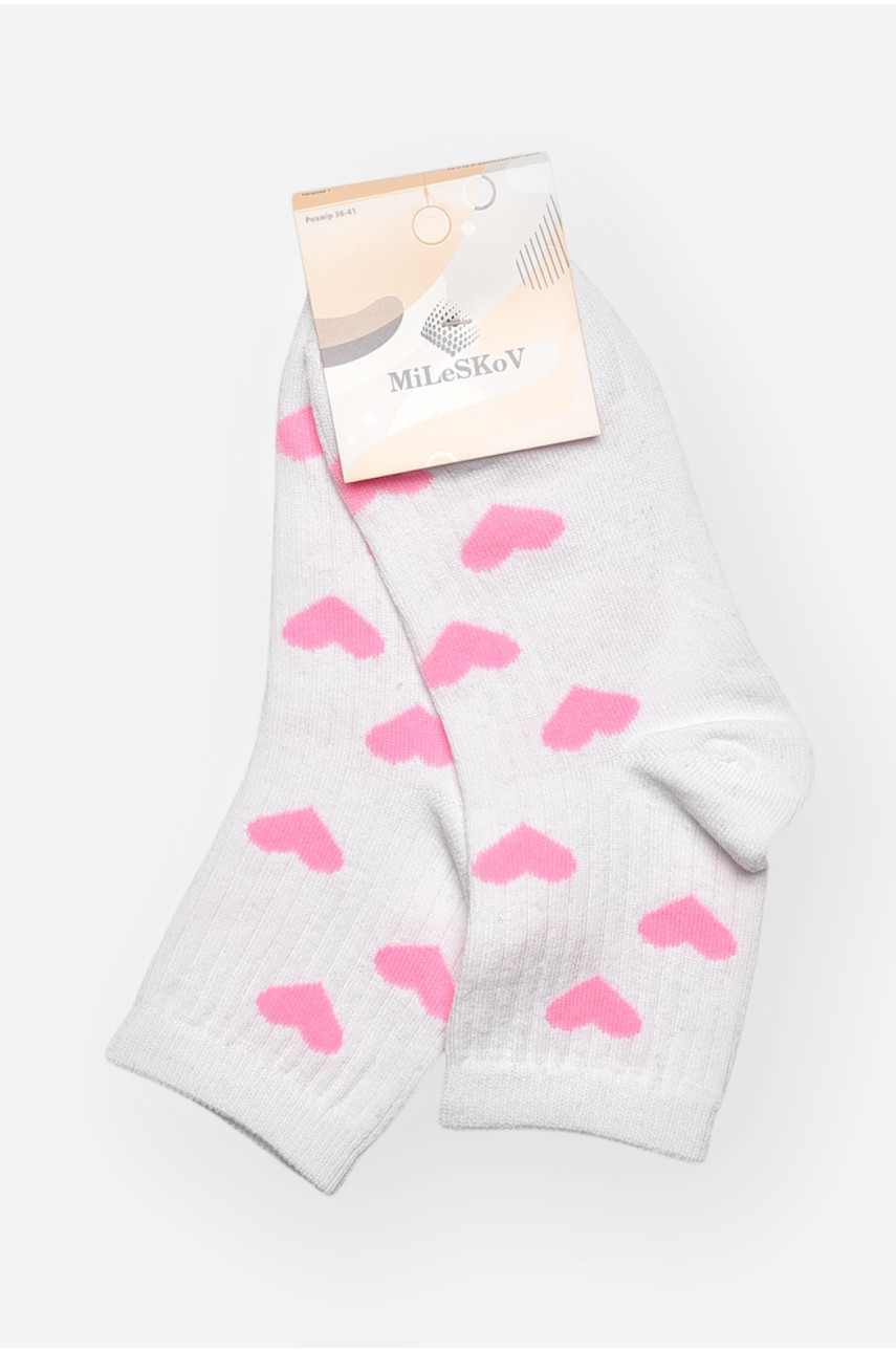 Шкарпетки жіночі демісезонні білого кольору L188 209852