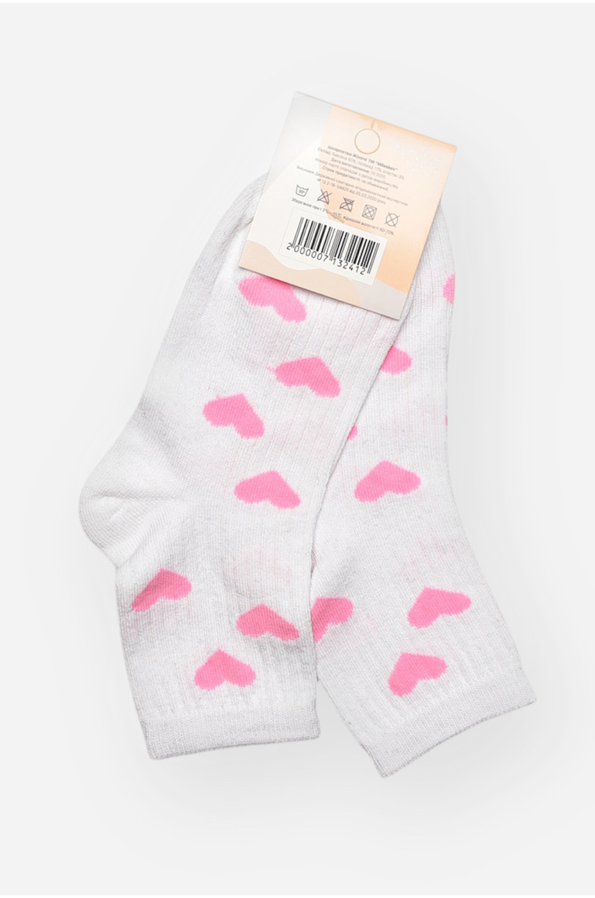 Шкарпетки жіночі демісезонні білого кольору L188 209852