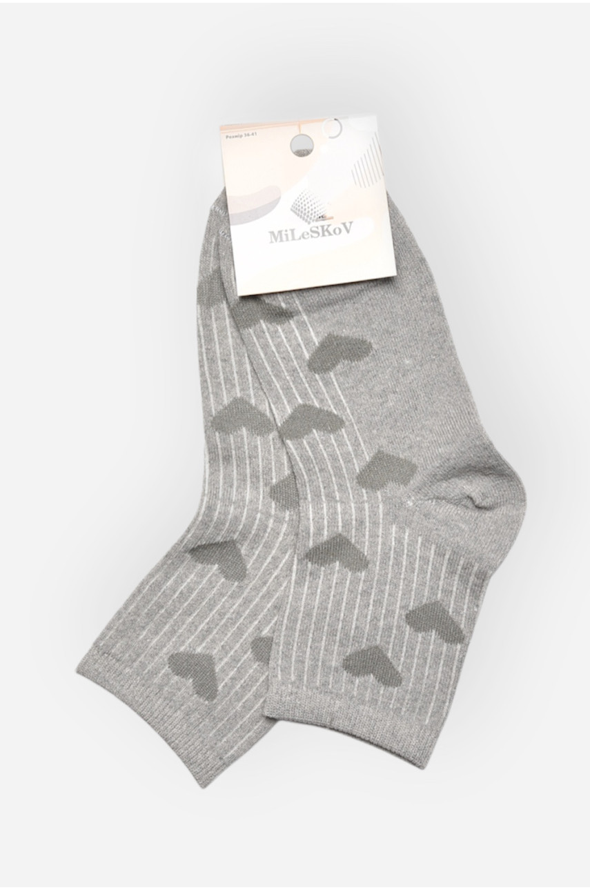 Носки женские демисезонные серого цвета L188 209854