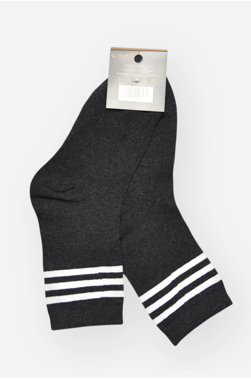 Носки мужские демисезонные тёмно-серого цвета 1805 209857