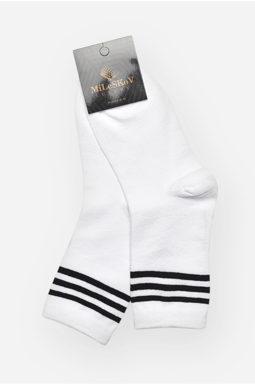 Шкарпетки чоловічі демісезонні білого кольору 1805 209858