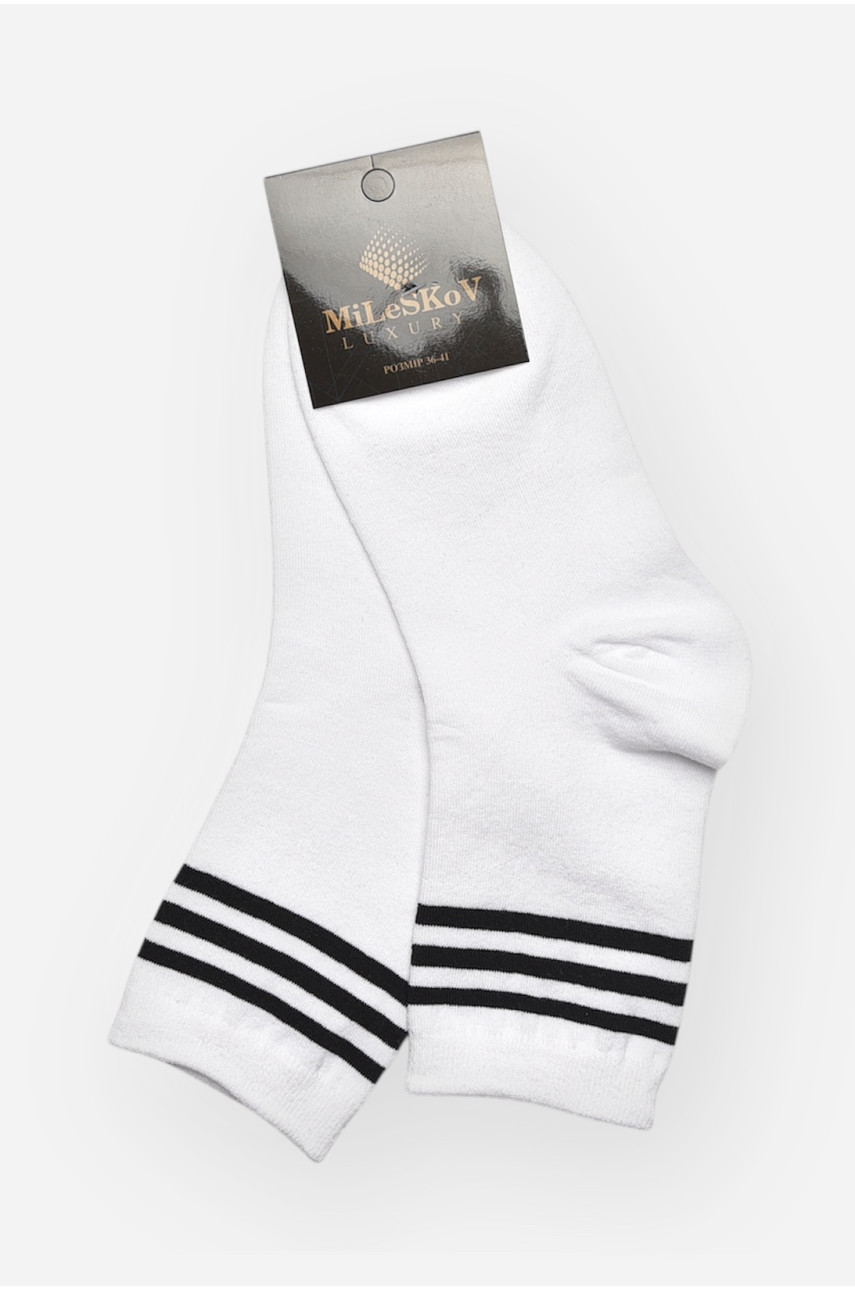 Шкарпетки жіночі демісезонні білого кольору 1806-2 209861