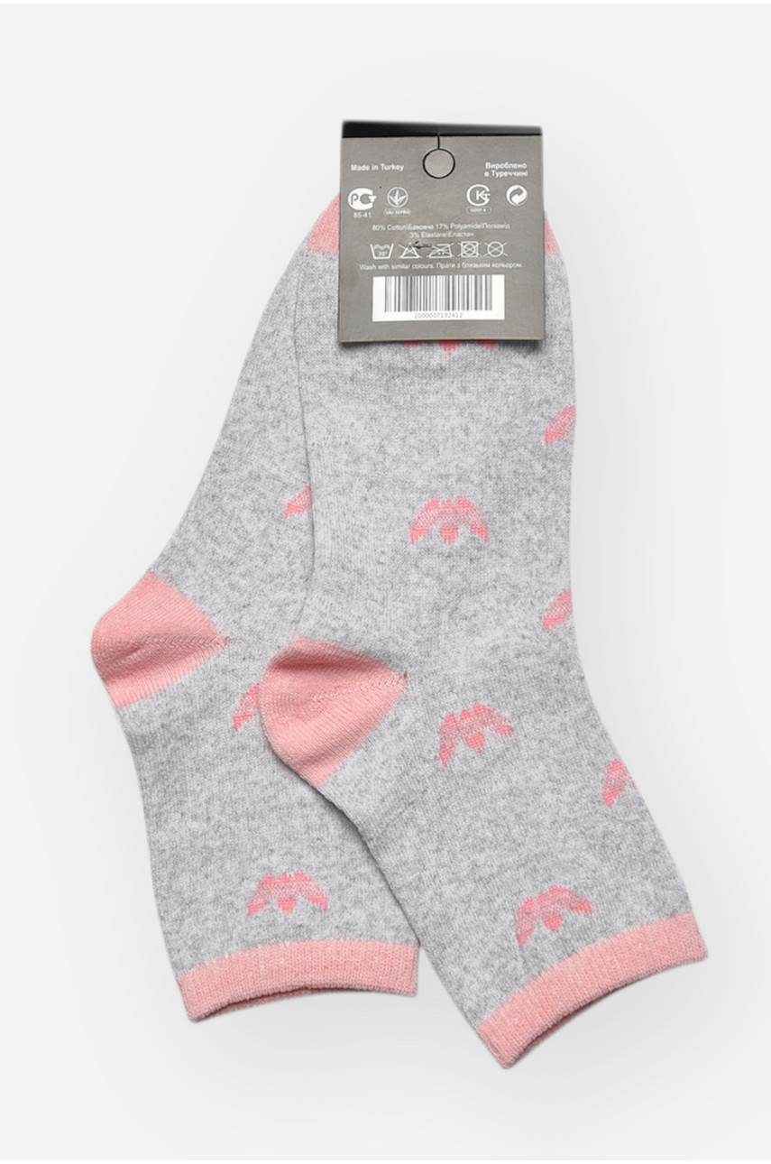 Носки женские демисезонные серого цвета L104К 209867