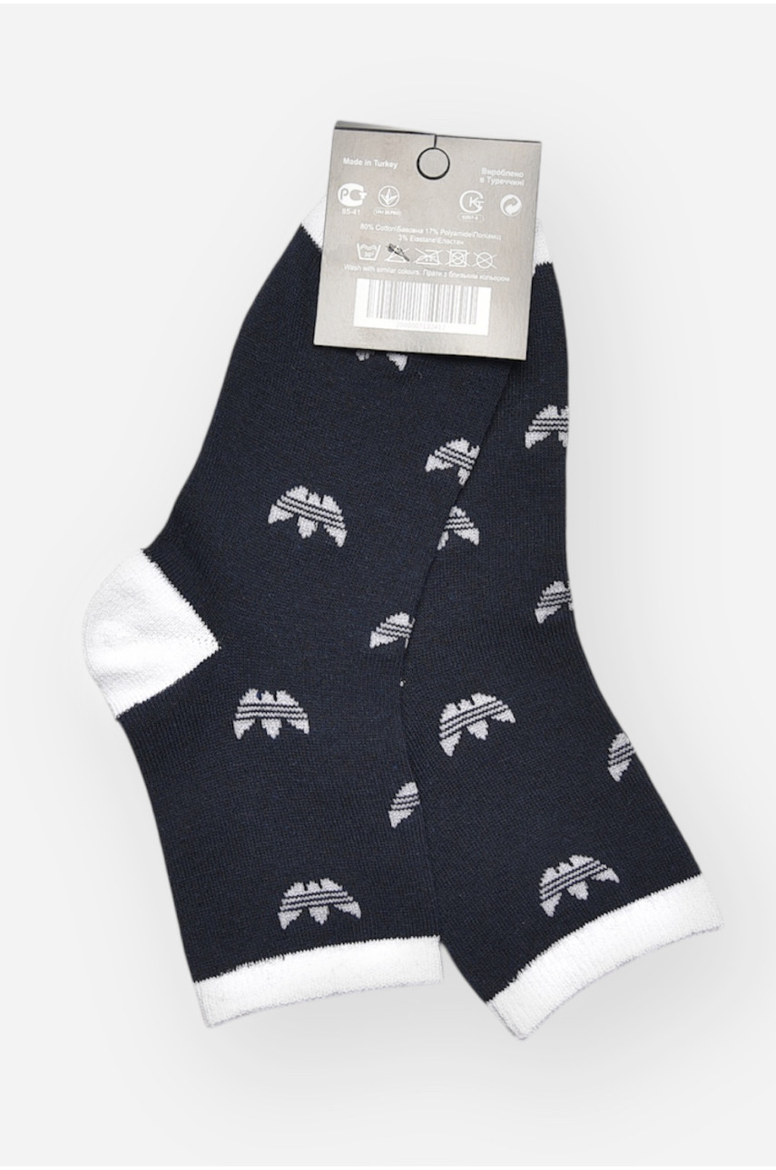 Носки женские демисезонные тёмно-синего цвета L104K 209868